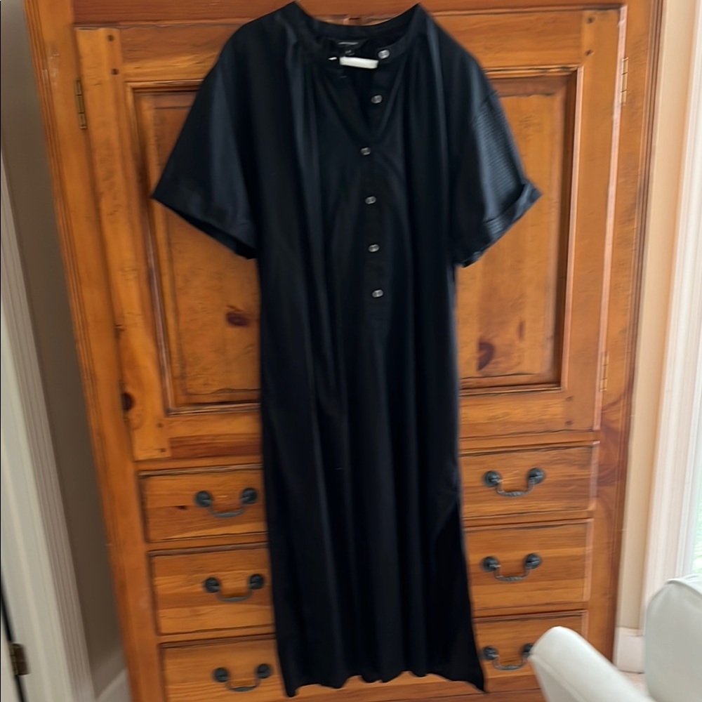 Versatile Black Button-Down Dress